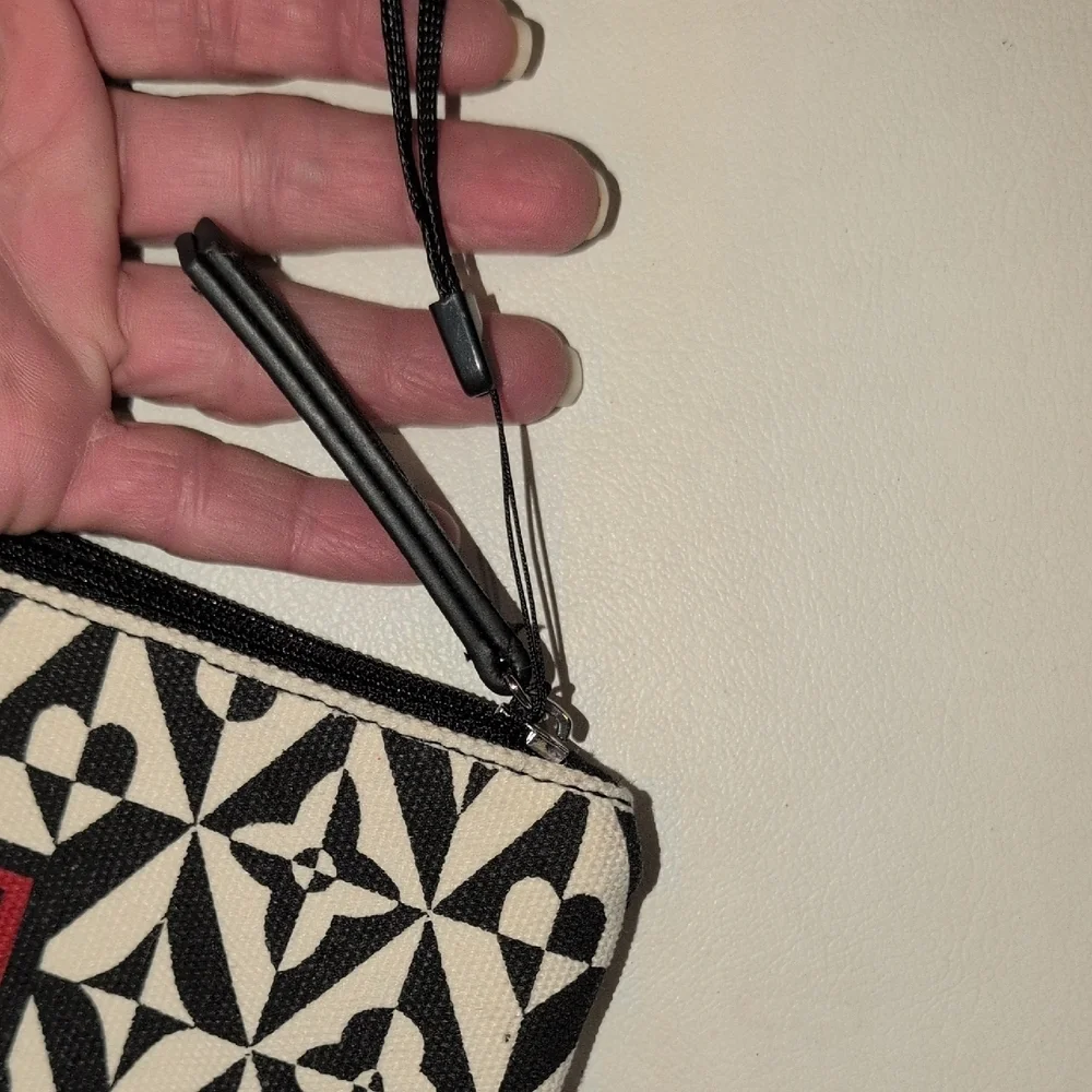 Brighton Black and White Love Wristlet